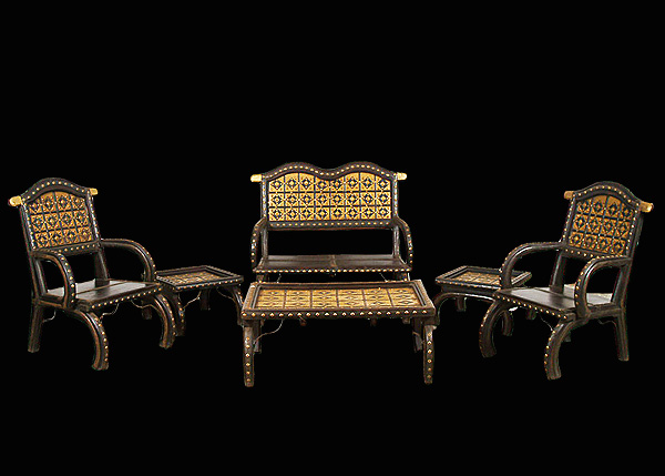  Wooden Cart Sofa Set