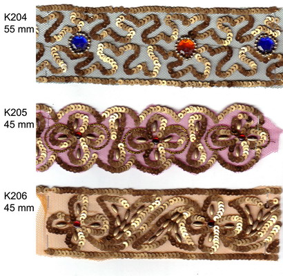  Heavy Beaded Ribbons, Embroidery Borders For Garments (Heavy Beaded Rubans, Broderie frontières pour les vêtements)