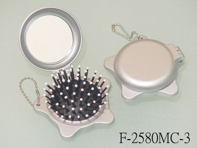 Folding Haarbürste, Faltbarer Haarbürste mit Spiegel im Star Shape (Folding Haarbürste, Faltbarer Haarbürste mit Spiegel im Star Shape)