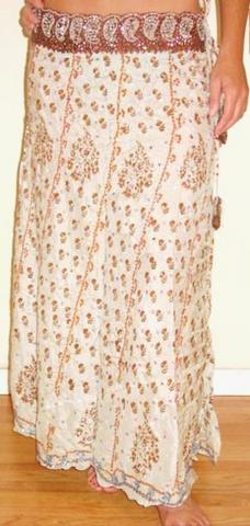  Alka Vora Indian New Boho Gypsy Silk Skirt (Alka Vora indischen New Gypsy Boho Seidenrock)