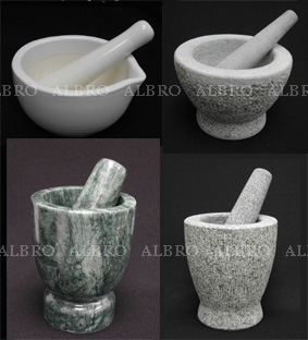  Marble / Granite Mortar & Pestle (Мраморная / Гранит Растворы & пестиком)