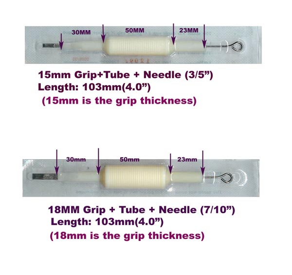  high quality disposable tubes plus tattoo needle in large quantity.