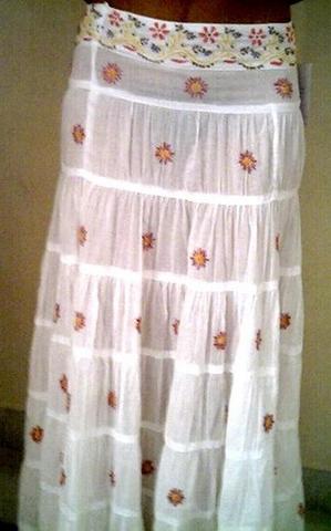  Cotton Embroidered Skirt (Хлопок вышитая юбка)