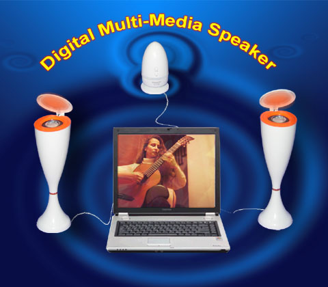 Digital Multi-media Speaker, High Sensitive FM Auto Scan Radio Beautiful Sp