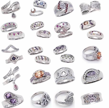  High Quality 925 Sterling Silver Rings With Cz ( High Quality 925 Sterling Silver Rings With Cz)