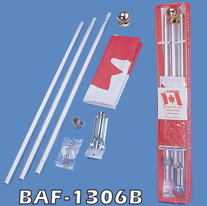  3 Pieces 6 FT Aluminum Flagpole Kit (3 pièces 6 FT aluminium Flagpole Kit)