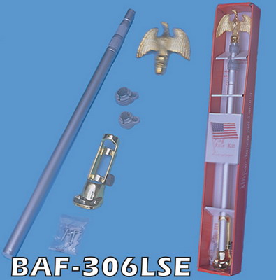 6 FT Aluminium 3 Sectional Einstellbare Flaggenmast Kit (6 FT Aluminium 3 Sectional Einstellbare Flaggenmast Kit)