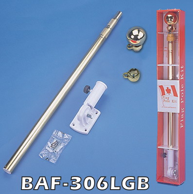  6 Ft Aluminum 3 Sectional Adjustable Flagpole Kit ( 6 Ft Aluminum 3 Sectional Adjustable Flagpole Kit)