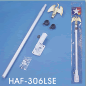  6 Ft Aluminum 3 Sectional Adjustable Flagpole Kit (6 футов Секционные алюминиевые 3 Регулируемые флагштоков Kit)