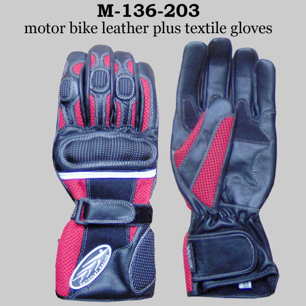  Leather Plus Textile Motorcycle Gloves ( Leather Plus Textile Motorcycle Gloves)
