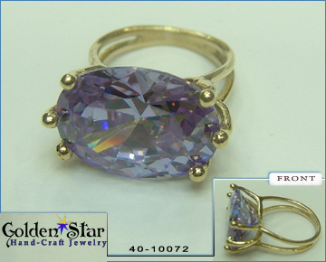 14k Yellow Gold Ring Edelstein - Purple Topaz (14k Yellow Gold Ring Edelstein - Purple Topaz)