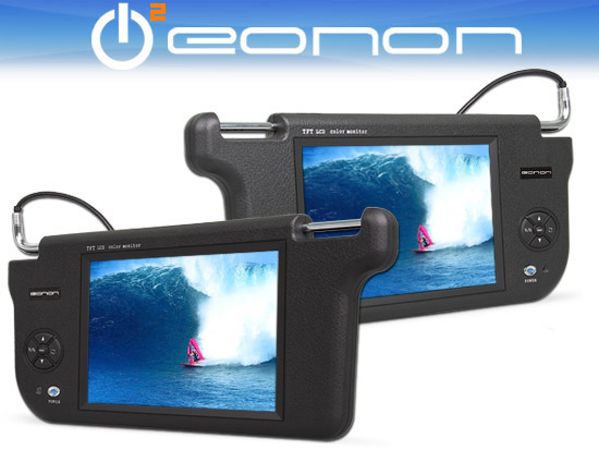  Eonon 2x 9. 2 TFT LCD Black Color Sunvisor Monitor For DVD VCD