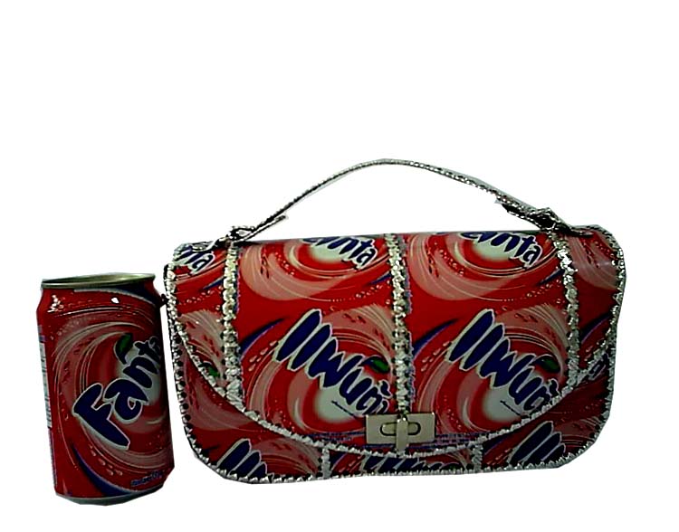  Handmade Handbag Made Of Used Fanta Cans ( Handmade Handbag Made Of Used Fanta Cans)