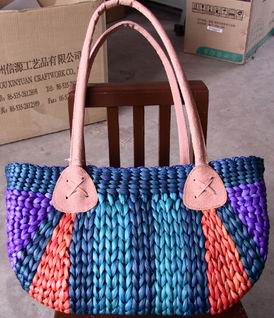  Corn Husk Woven Handbag (En épi de maïs Woven Sac à main)