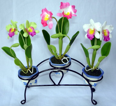  Clay Orchid Flowers (Clay Orchidée Bouquets)