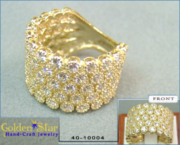  78 Diamonds Ring - 2.34 Ct. - 14k Yellow Gold