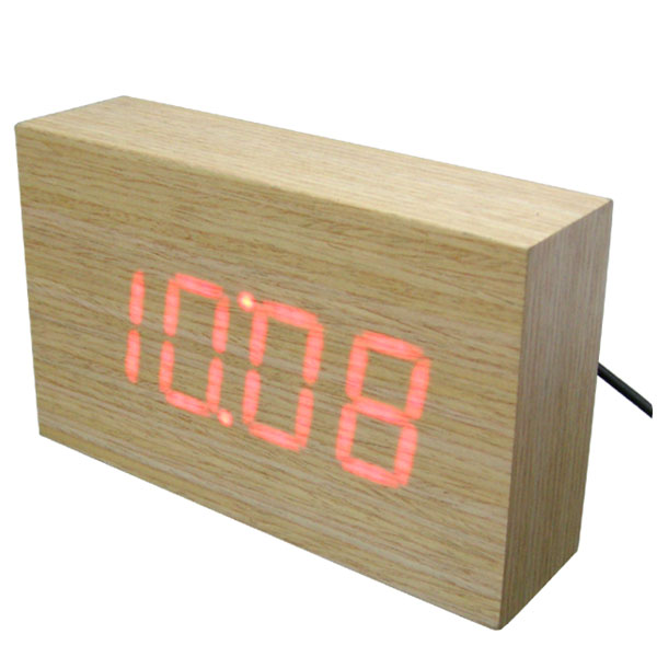  Wood Led Clock, Wood Veneer Clock