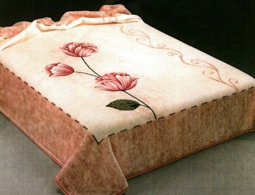  Floral Printed Mink Blanket (Imprimés floraux Mink Blanket)