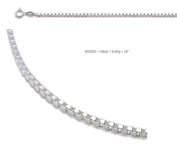 Sterling Silber Kette Made By italienischen Maschinen-Box Chain (Sterling Silber Kette Made By italienischen Maschinen-Box Chain)