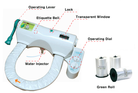  Bidet - With Hygienic Toilet Seat Cover (Bidet - mit hygienischen Toilet Seat Cover)