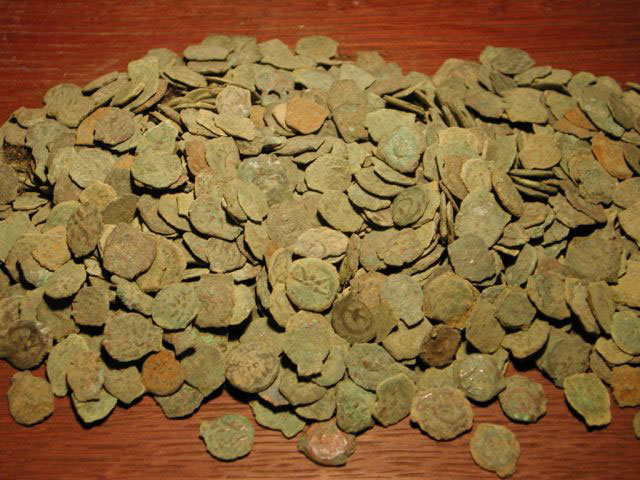  1000 Ancient Widows Mites Coins (1000 Вдова клещей Древние монеты)