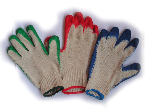  Palm Rubber Coated String Knit Working Glove