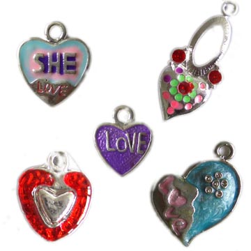  Heart Charm Pendants (Metal Pendant) (Сердце Шарм Кулоны (Металл подвеска))