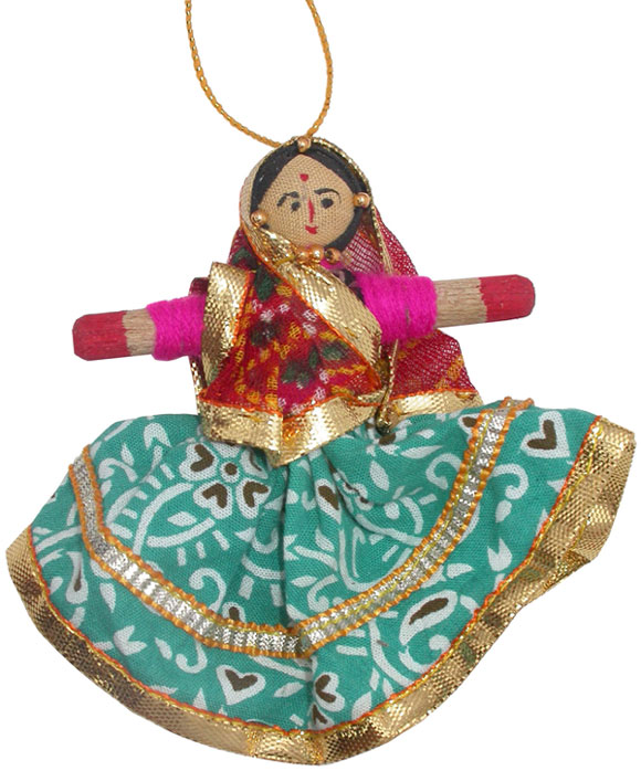  Handmade Christmas Doll Hanging Decoration Gift From India