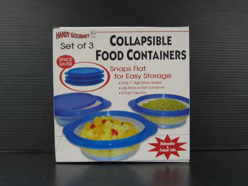  3pcs Round Collapsible Container ( 3pcs Round Collapsible Container)