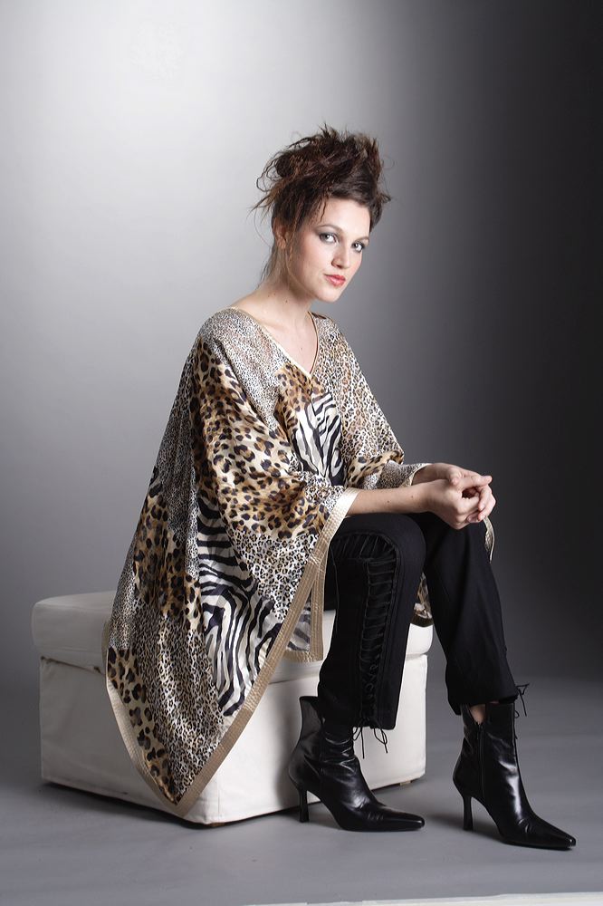  Leopard Print Silk Scarf