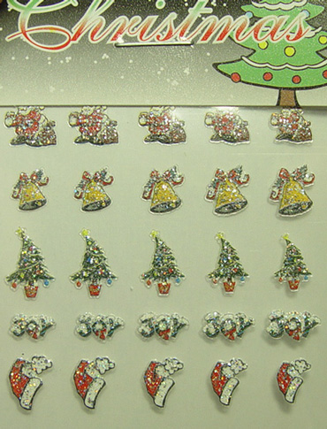  Christmas 3D Nail Sticker (Рождественская 3D наклейки на ногти)