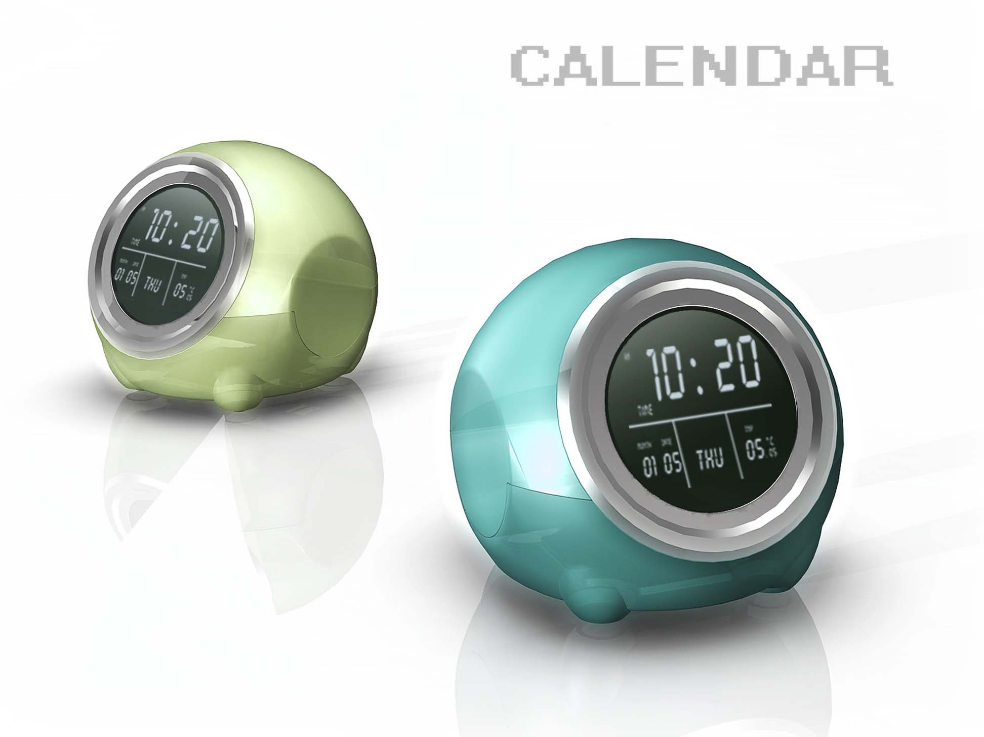  New Calendar With Colorful Clock ( New Calendar With Colorful Clock)