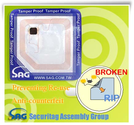  SAG - Tamper Proof Label / Smart Label / SAG RFID Transponder (SAG - подделок Этикетка / Smart Label / SAG RFID транспондеров)