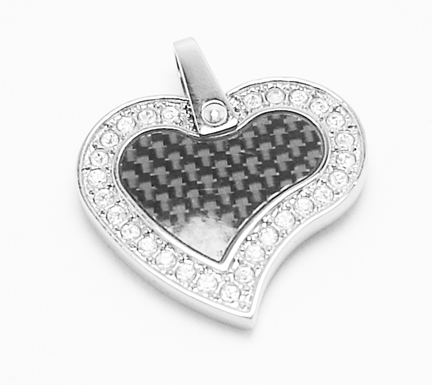  Stainless Steel Pendant With Carbon Fibre (Stainless Steel Pendentif avec fibre de carbone)