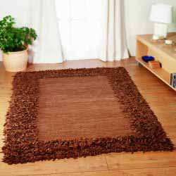  Leather Shaggy Rug (Shaggy Tapis en cuir)