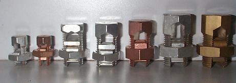  Split Bolt Connector Hex & Square Head Red Copper - Tin Plate (Split Bolt connecteur Hex & Square Red Head de cuivre - Plaque métal)