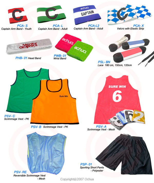  Captain Arm Band, Head Band, Wrist Band, Mesh Vest ( Captain Arm Band, Head Band, Wrist Band, Mesh Vest)
