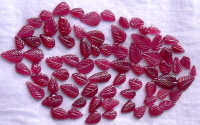  Ruby Leaves For Setting Jewellery