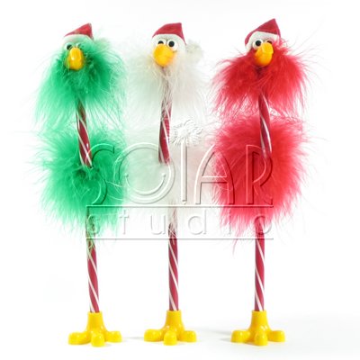  Christmas Funky Feather Boa Flamingo Pen