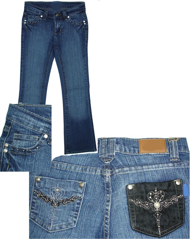  Stock Girls Fashion Denim Jeans (Фондовый Girls моды джинсы)