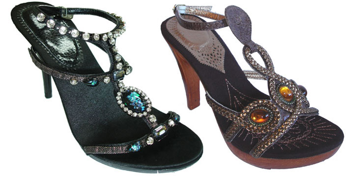  Women Fashion T-Strap Leather High-Heel Sandals (Femmes Fashion T-bracelet en cuir haut Sandales talon)