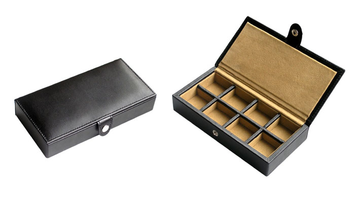  Leather Cufflink Storage Boxes (Boutons de manchette en cuir Storage Boxes)