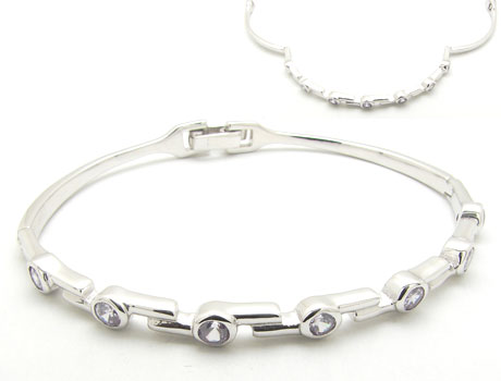  Silver Hinged Bangle