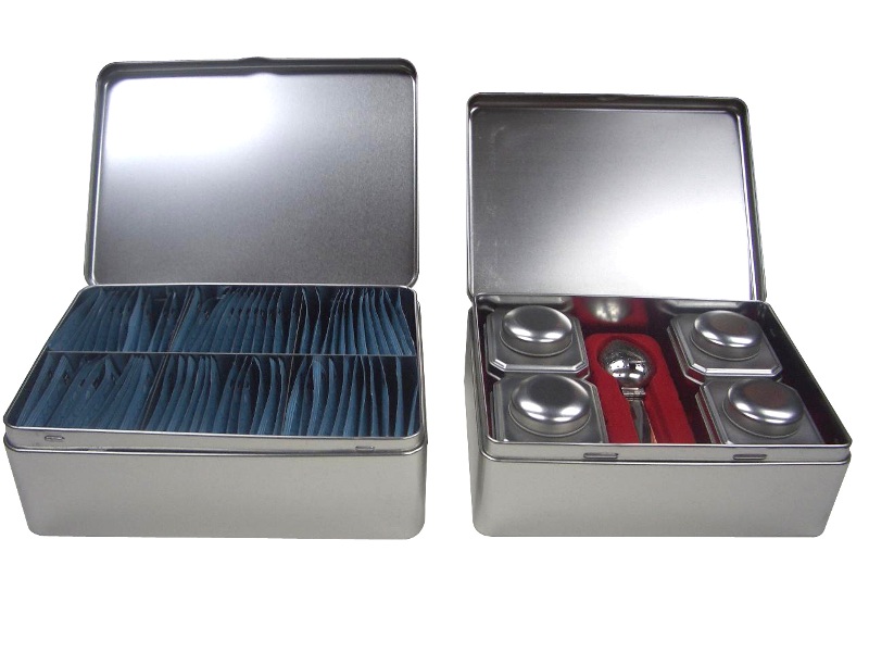  Tin With Metallic Divider / Tea Taster Set (Zinn mit Metallic Divider / Tea Taster Set)
