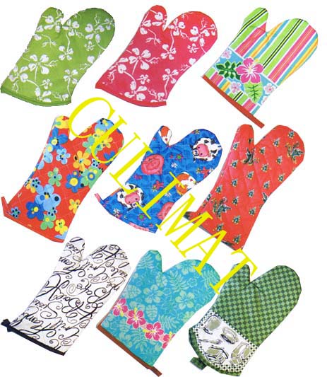  Oven Mitts, Pot Holder, Hand Towel, Apron, Table Linen (Духовка рукавицы, горшка Организатор, полотенце для рук, фартук, столовое белье)