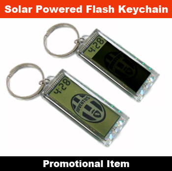  Solar Powered Lcd Flashing Key Chain