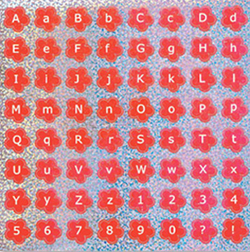  Hologram Die-cut Alphabet Sticker ( Hologram Die-cut Alphabet Sticker)