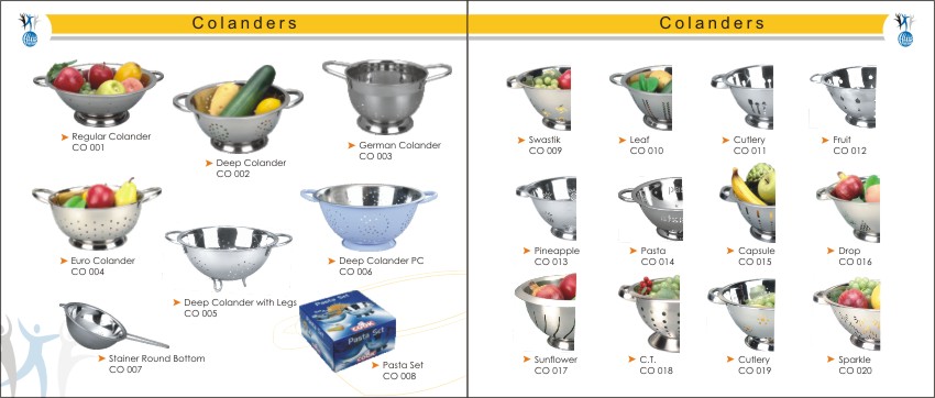  Stainless Steel Colanders (Stainless Steel passoires)