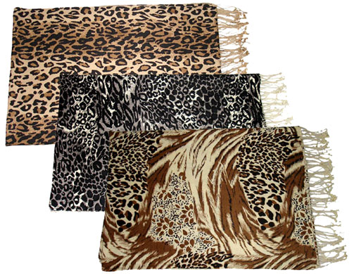  Pashmina Shawls, Scarves, Stoles Printed With Animal Motifs
