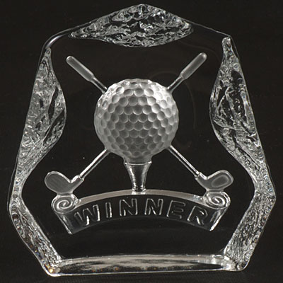 Crystal Golf Tournament Trophäen mit Golf Clubs Bild (Crystal Golf Tournament Trophäen mit Golf Clubs Bild)
